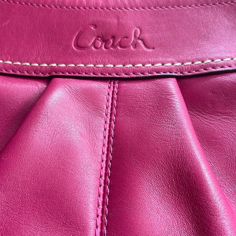 Hot Pink Leather Coach Bag